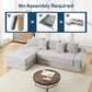 Modern L - Shaped Sectional Couch With Memory Foam - view 4