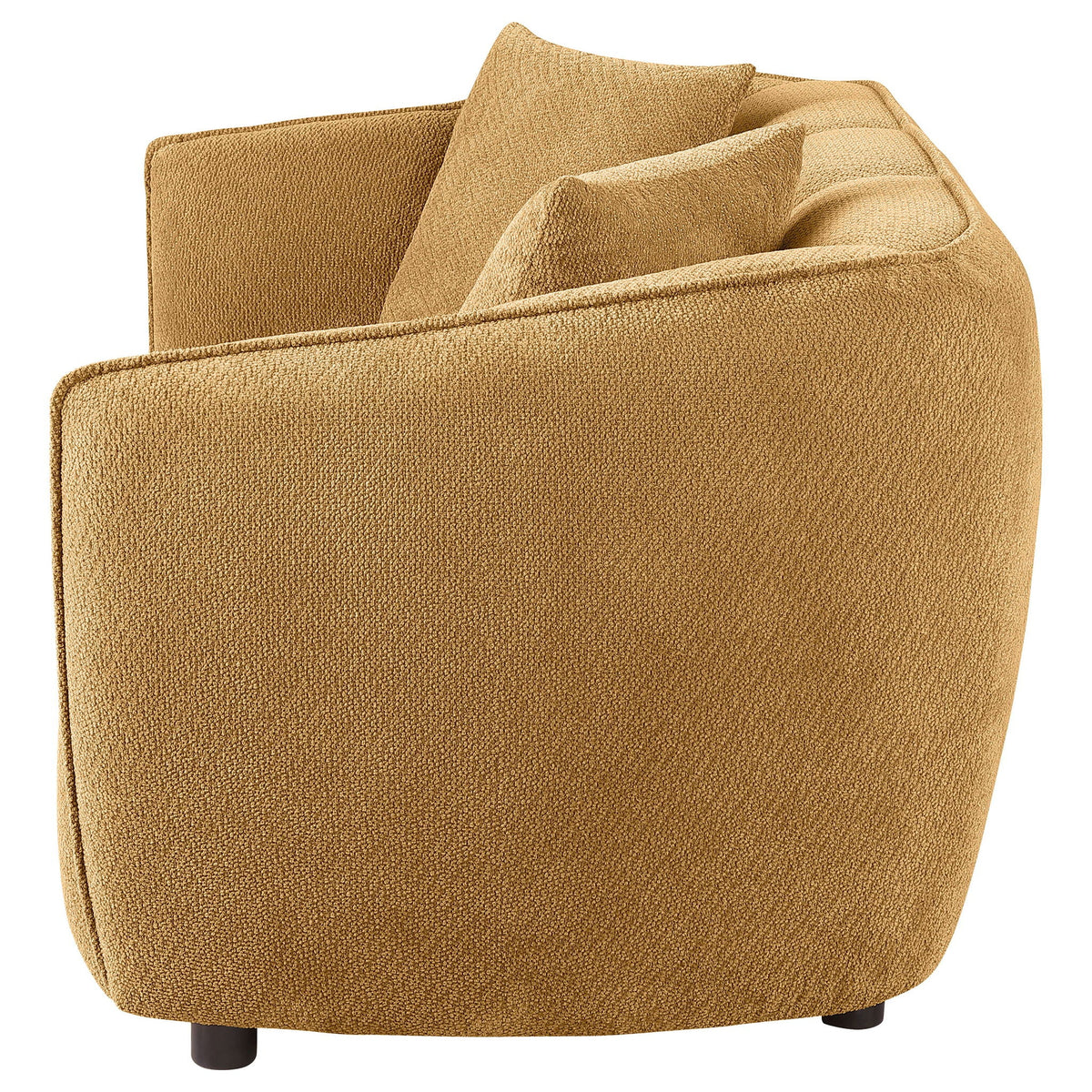Aleisha Fabric Upholstered Loveseat Mustard Yellow - view 2