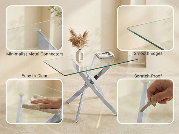 Modern Rectangular Glass Table