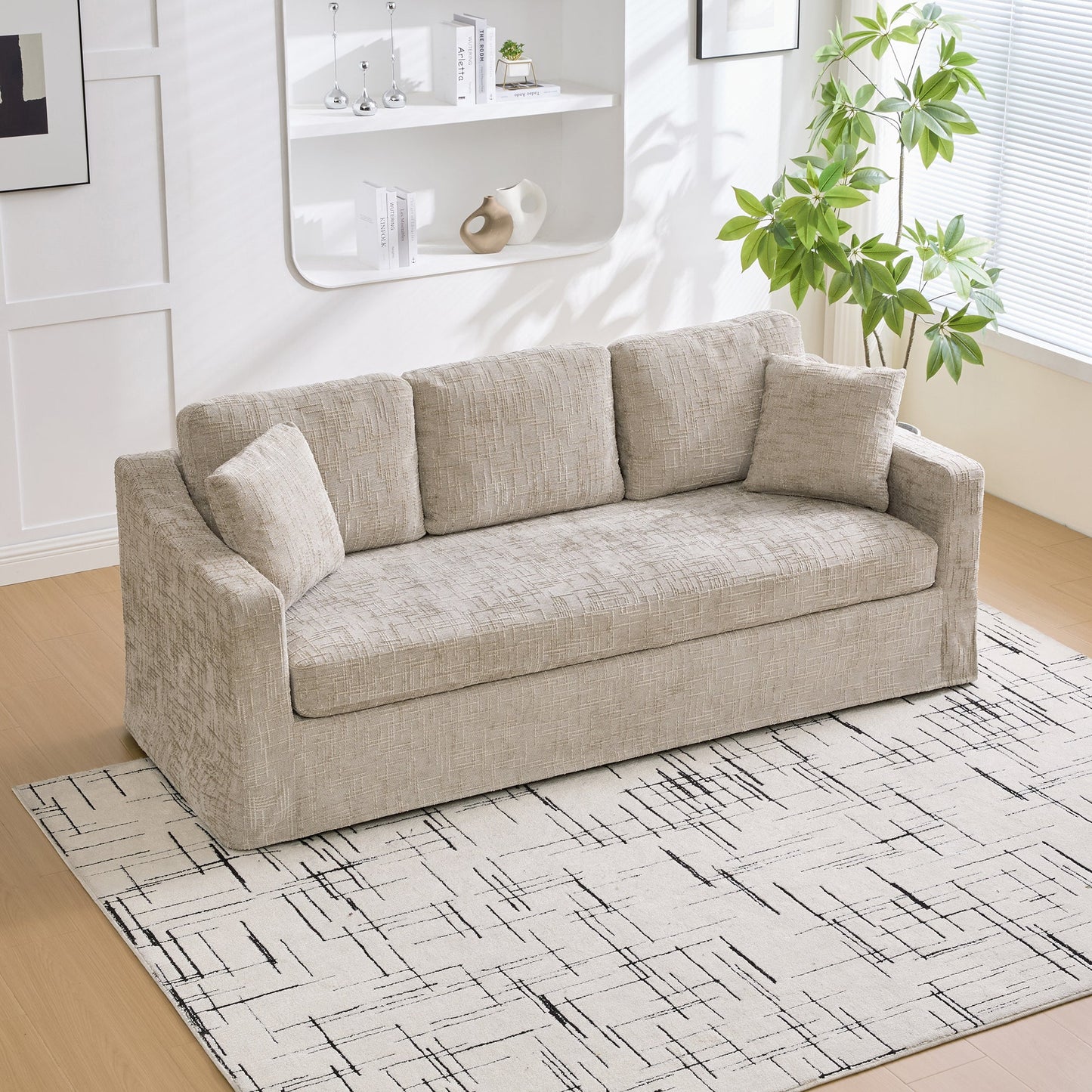 83.86" Wide Modern Casual Sofa