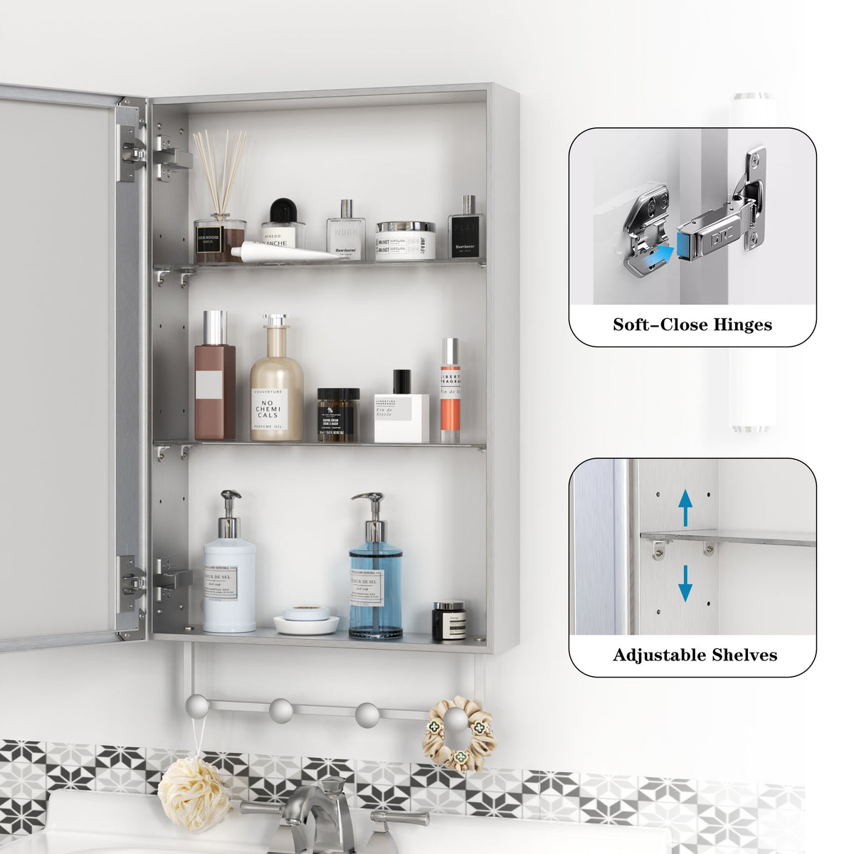 16'' x 24'' Medicine Cabinet with Mirror