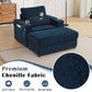Modern Style Armchair Chaise Lounge Sofa Couch With Movable Storage Ottoman, USB Ports, Cup Holders, Phone - view 2