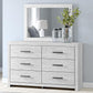 Cayboni - Dresser And Mirror - Whitewash