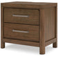 Cabalynn - Two Drawer Night Stand - Light Brown