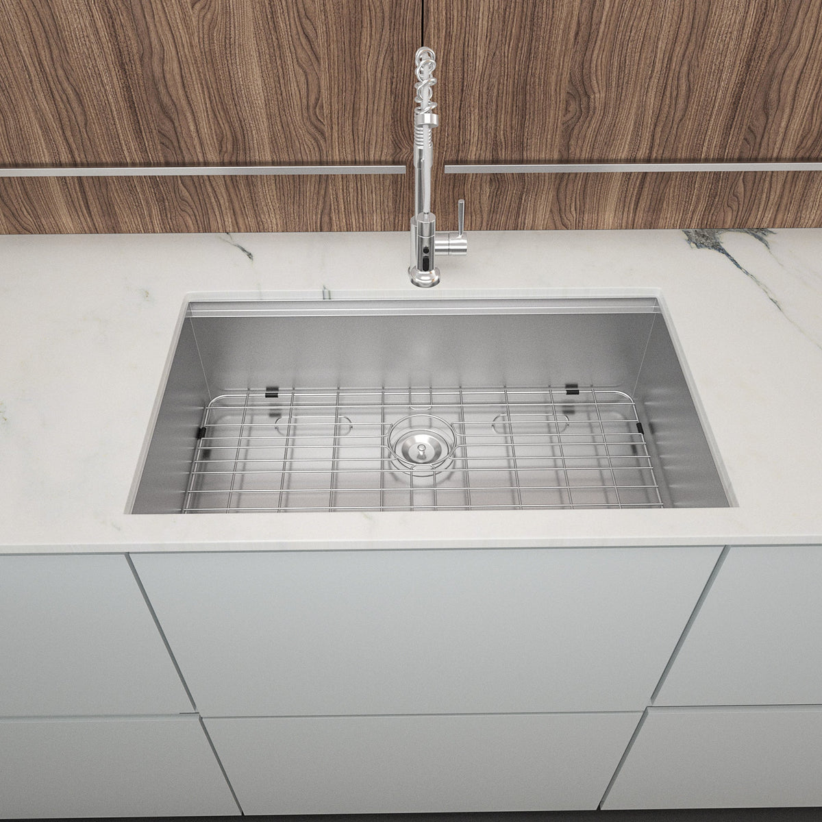 30" Undermount Kitchen Sink - 16 Gauge Stainless Steel