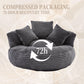 Single Bean Bag Chair with Pillows & Armrest