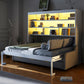 Full Size Murphy Cabinet Bed with Folding Sofa