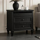28" Wood Nightstand with Charging Station