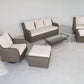 Luxury Rattan Patio Conversation Set – Includes 2 Swivel Chairs, Sofa, Coffee Table, And 2 Ottomans With Premium