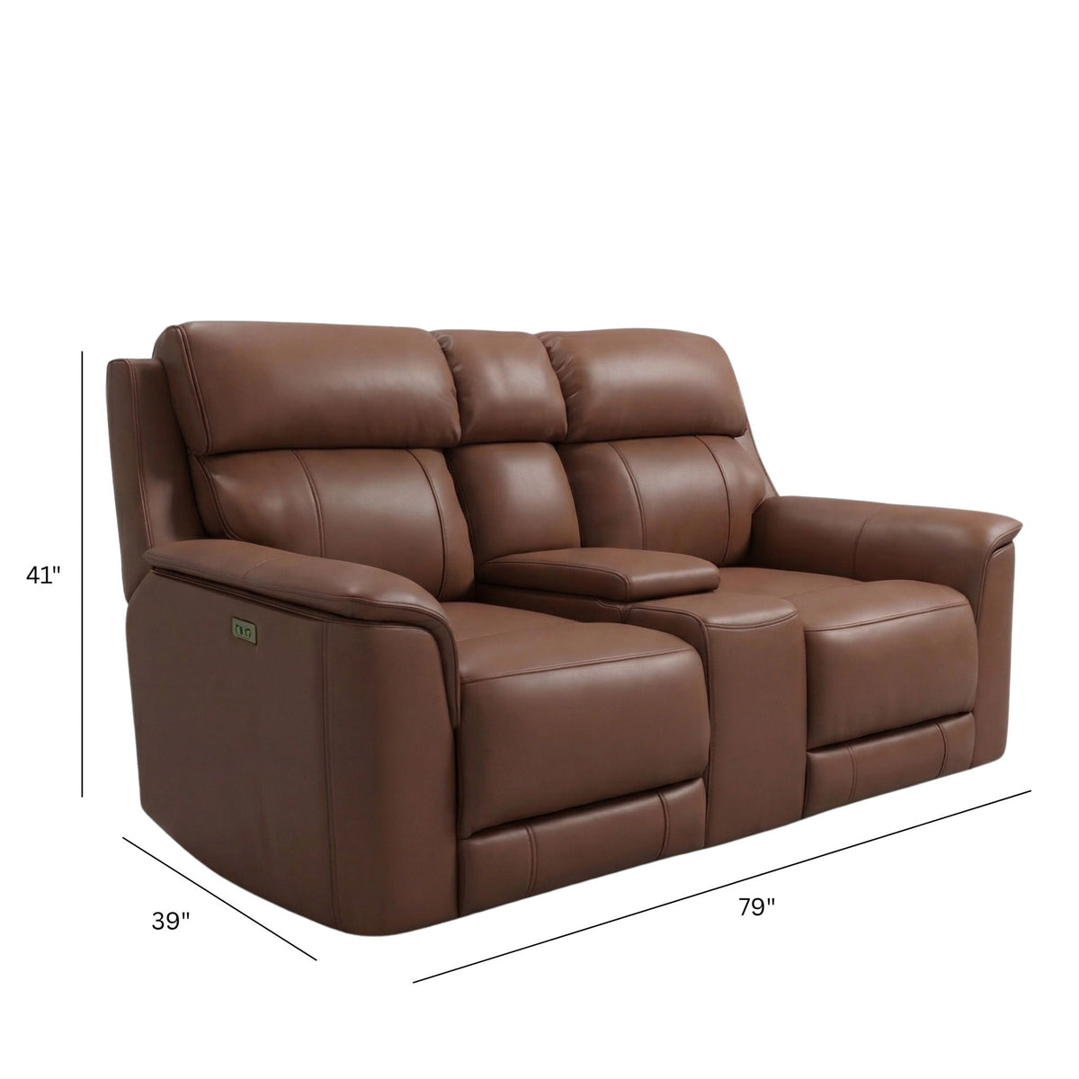 Oslo - Dual Power Reclining Loveseat With Console - view 5