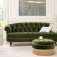 La Rosa Victorian Chesterfield Tufted Sofa - Olive