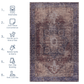 MAVAL Burgundy Washable Area Rug 4x6