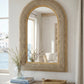 24.2"x36" Woven Texture Decorative Arched Mirror