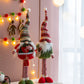 Set of 2 Fabric Standing Holiday Gnomes with Knit Hats