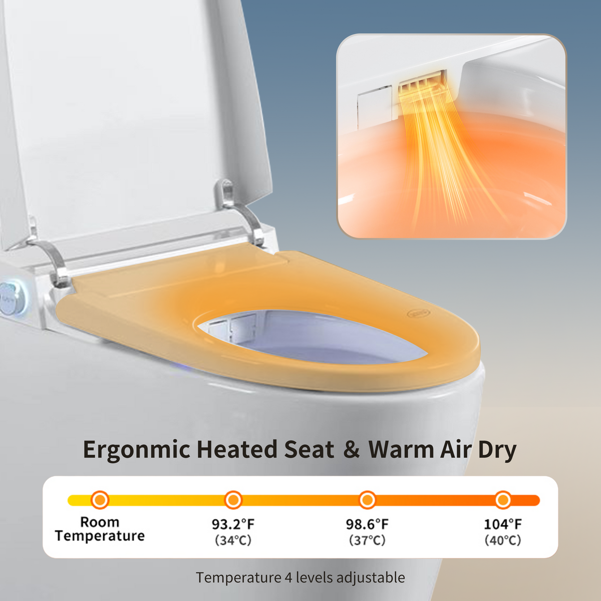 Tankless Smart Toilet With Built-In Bidet