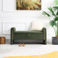 Modern Teddy Upholstered Large Bed End Bench With Arms And Storage - view 12