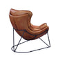 Thurshan - Accent Chair - Aperol Top Grain Leather & Black