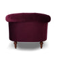 La Rosa Victorian Tufted Upholstered Accent Chair, Burgundy Velvet