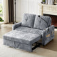 Modern Loveseat Pull Out Sofa Bed With Adjustable Backrest, Two Cup Holders, A Phone Holder, Three Charging - view 4