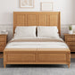 Queen Bed Frame with Tall Headboard and Storage Bench