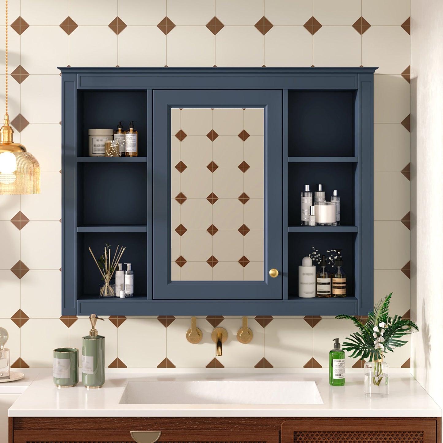 35'' x 28'' Modern Bathroom Wall Mounted Medicine Cabinet