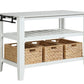 Sezye - Kitchen Island - Marble Top & White