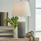 Afener - Ceramic Table Lamp (Set of 2) - Blue / Beige