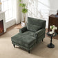 Modern Chaise Lounge Upholstered Sofa Recliner Chair in Green