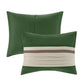 7 Pc Faux Suede Comforter Set Green Queen