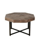 Wood Octagonal Vintage Patchwork Coffee Table