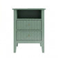 18" Fluted 2-Drawer Nightstand Set of 2, Modern