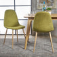 Mid-Century Modern Fabric Upholstered Dining Chairs, Set of 2