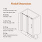 Frameless Stainless Steel Round Tube Single Sliding Shower Door