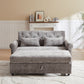 Loveseat Sofa Bed, Pull - Out Couch Sleeper & 2 Pillows - view 4