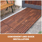 10 PCS Interlocking Deck Tiles Striped Pattern