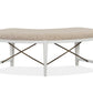 Heron Cove - Curved Bench With Upholstered Seat - Chalk White