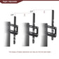 Black Multi-Function TV Stand Height Adjustable Bracket Swivel 3-Tier
