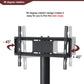Black Multi-Function TV Stand Height Adjustable Bracket Swivel 3-Tier