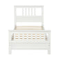 Wood Platform Bed with Headboard and Footboard, Twin (White)