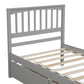 Twin Size Platform Bed with Two Drawers