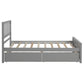 Twin Size Platform Bed with Two Drawers
