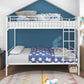 Twin-Over-Twin Bunk Bed with Metal Frame and Ladder