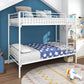 Twin-Over-Twin Bunk Bed with Metal Frame and Ladder