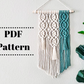 Geometric macrame wall hanging pattern. PDF pattern digital download