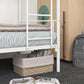 Twin-Over-Twin Bunk Bed with Metal Frame and Ladder
