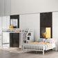 Twin Over Full Loft Bed with Staircase, White