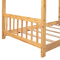 Twin Size House Platform Bed with Headboard and Footboard