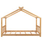 Twin Size House Platform Bed with Headboard and Footboard