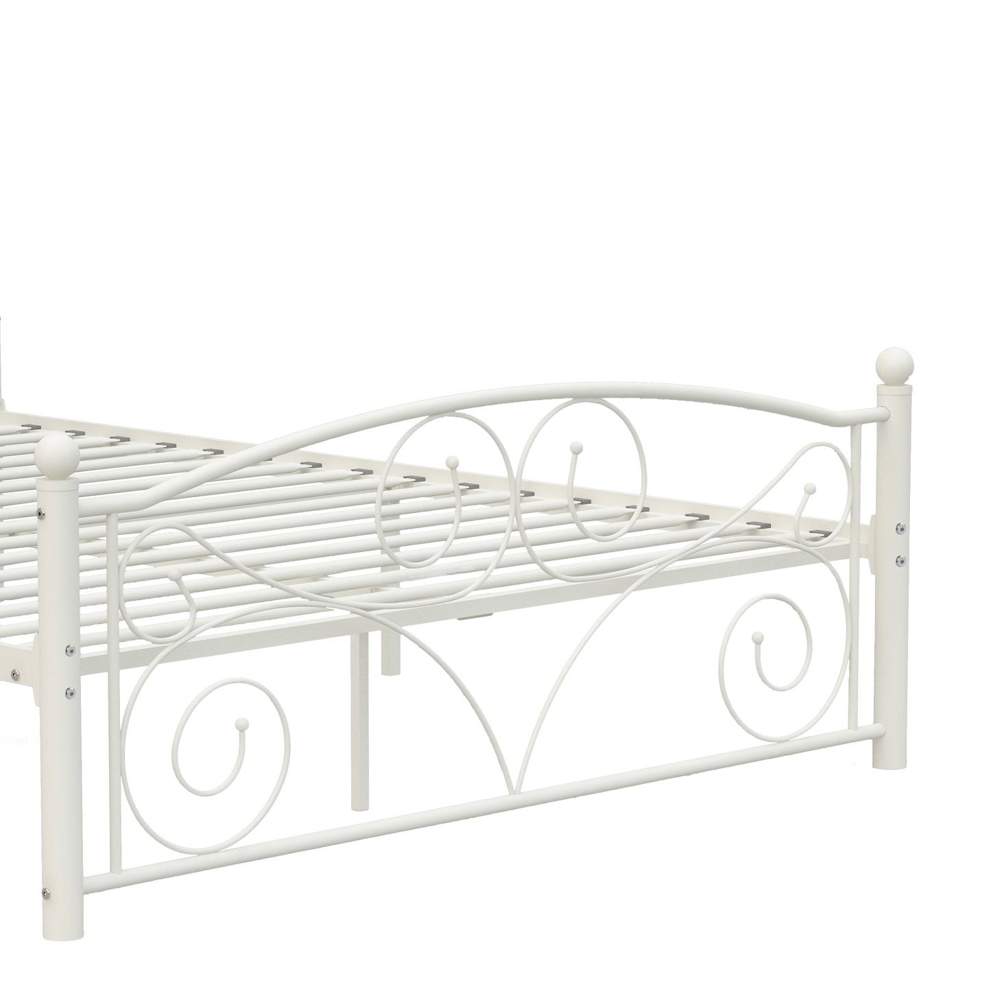 Full Size Unique Flower Sturdy System Metal Bed Frame
