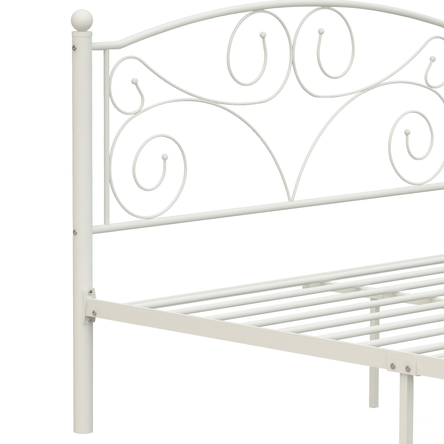 Queen Size Unique Flower Sturdy Metal Bed Frame